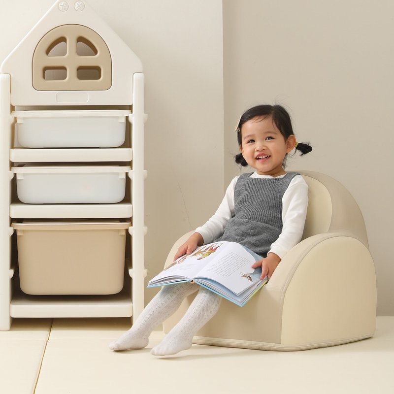 Korean style leather children's sofa chair small sofa/child seat/animal shaped chair/growing chair/learning chair - เฟอร์นิเจอร์เด็ก - หนังเทียม 