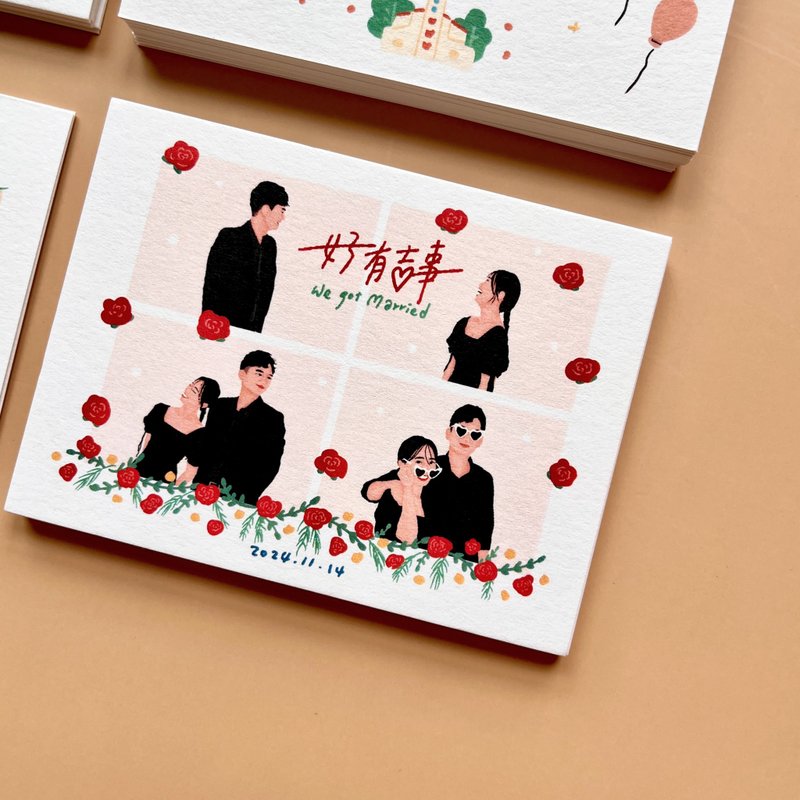 婚禮週邊 | 氛圍婚禮小卡 喜餅小卡 邀請卡 謝卡彌月小卡 客製化 - 喜帖 - 紙 