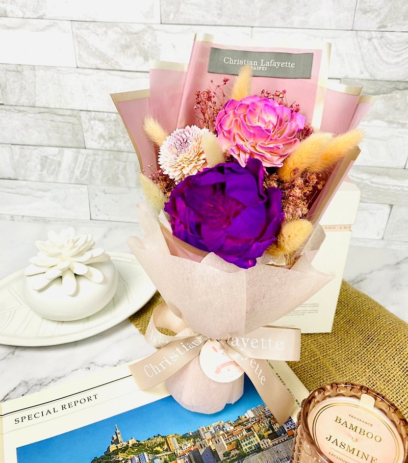 IG Style Immortal Dry Bouquet Valentine's Day Bouquet Valentine's Day Gift Birthday - Dried Flowers & Bouquets - Plants & Flowers Pink