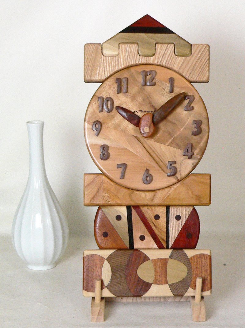 Clock clock tower - Clocks - Wood Brown