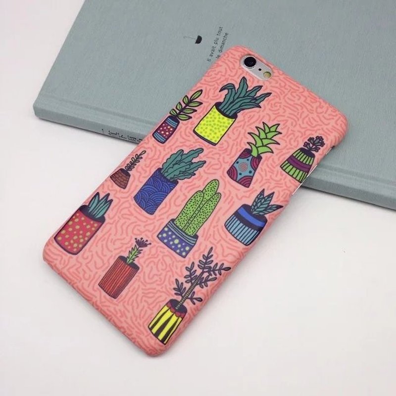 Botanical Garden Flower Cactus pink iPhone case back shell - Phone Cases - Plastic 