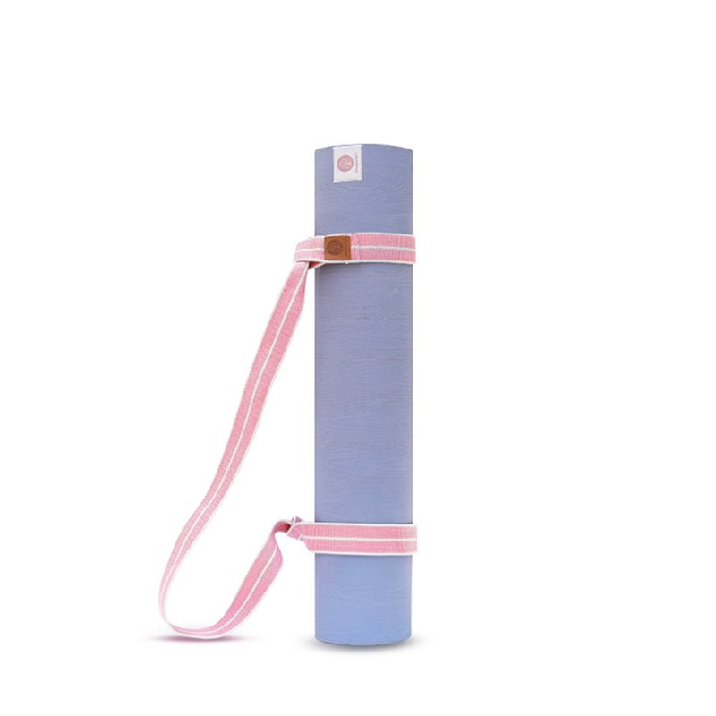 【Mukasa】兩用瑜珈墊背繩 - 莓果粉/點點款 - MUK-21570 - 運動配件 - 棉．麻 粉紅色