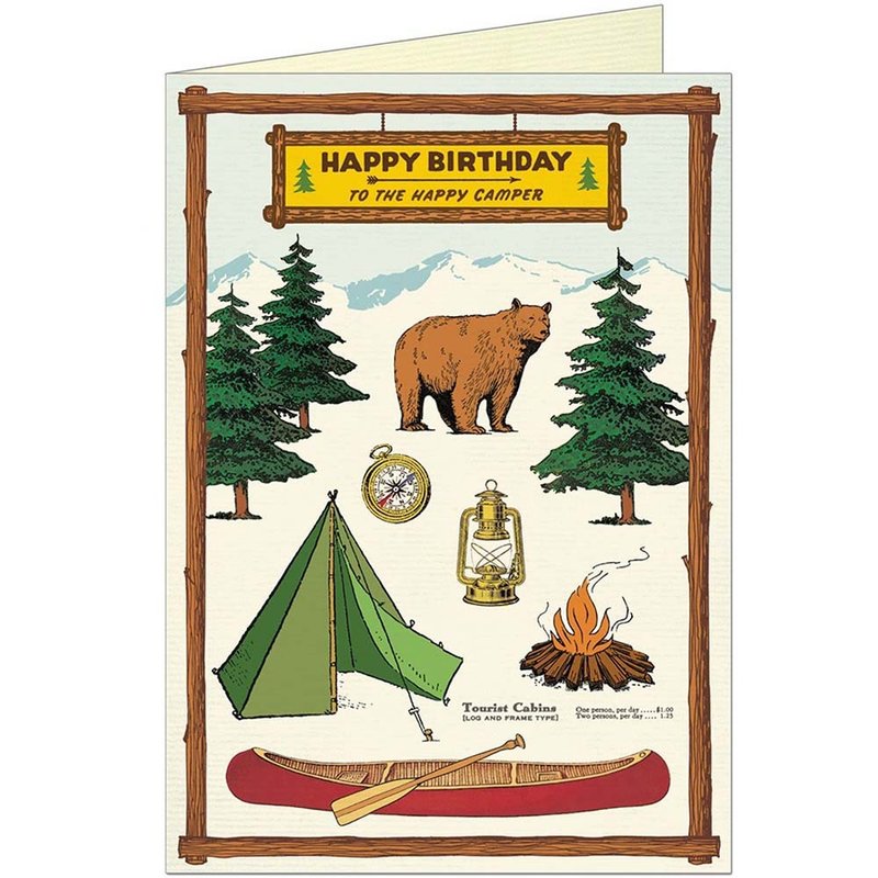 Cavallini & Co.  GREETING CARD 生日卡(大)_露營趣 - 卡片/明信片 - 紙 多色