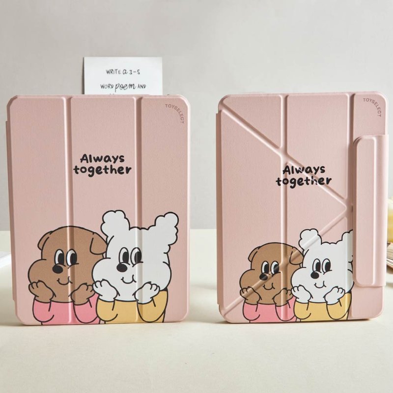 1107雙手托腮強悍磁吸iPad三折/Y折保護殼 - 平板/電腦保護殼/保護貼 - 塑膠 多色