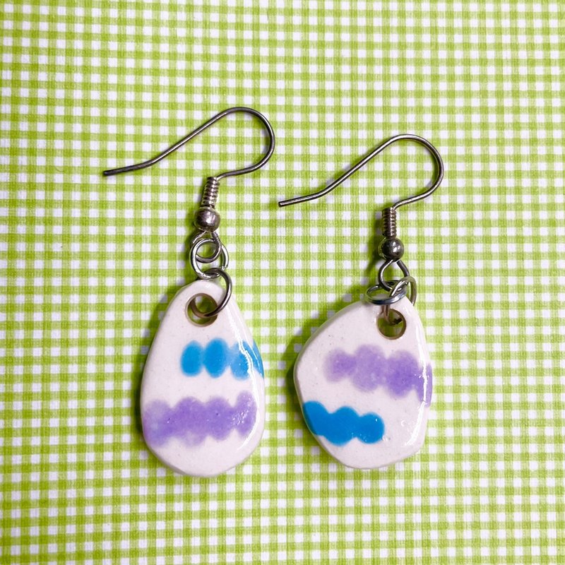 ceramic earrings - Earrings & Clip-ons - Pottery Multicolor