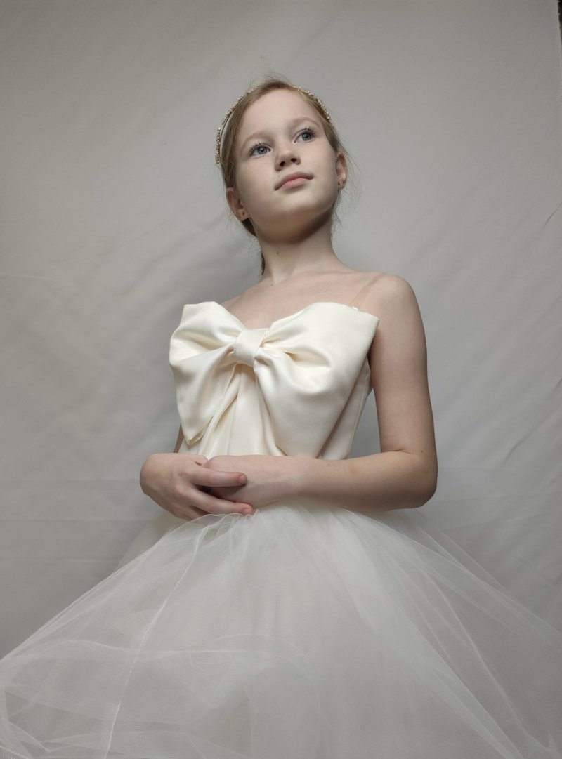 satin celebration flower girl dress for wedding and other holidays - Kids' Dresses - Other Materials Multicolor