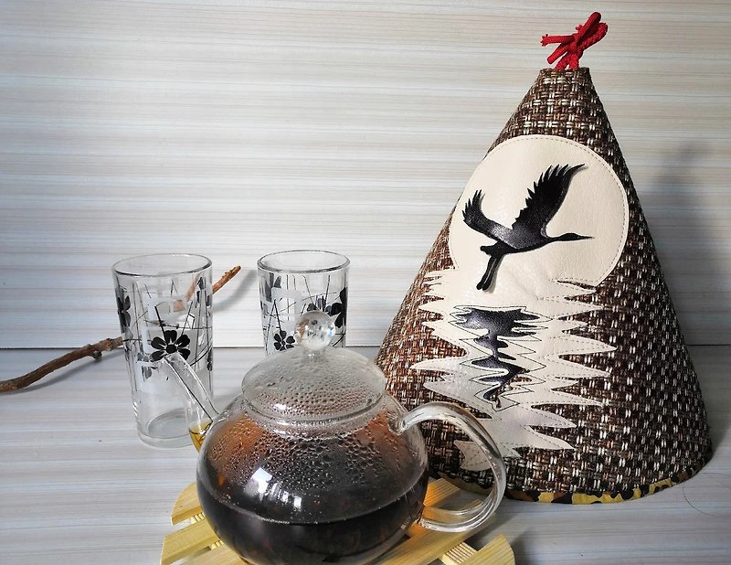Cozy Fujiyama teapot, kitchen decor, chinese tea ceremony ,tea lovers gift - ถ้วย - ขนแกะ สีนำ้ตาล