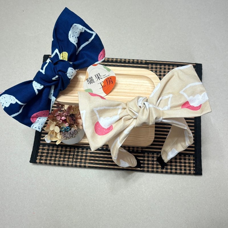 Etomiyama | Bow headband - Hair Accessories - Cotton & Hemp Blue