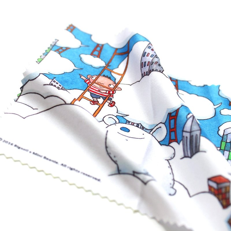 The scenery on the cloud】 【big mud illustration glasses cloth - Other - Polyester 