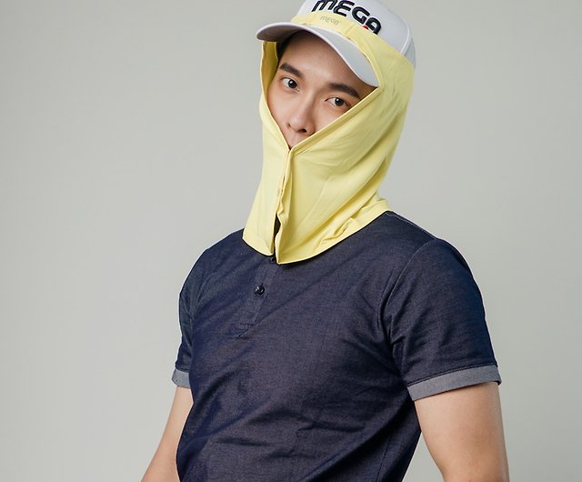 MEGA COOUV】Ice-sensing sun protection hat set scarf casual travel headgear  mask neck cloth neck protector - Shop MEGA JAPAN COOUV Hats & Caps - Pinkoi