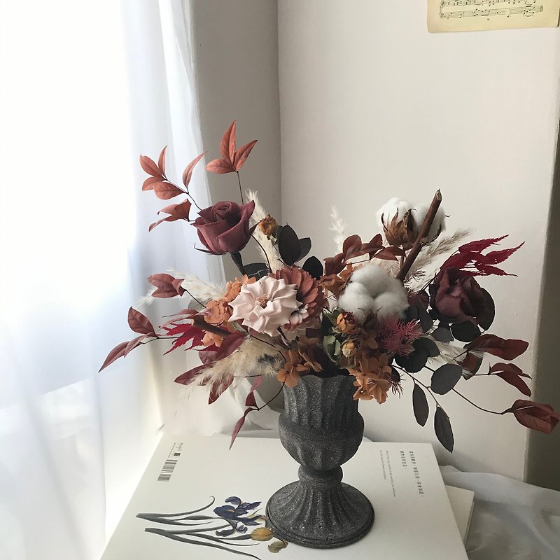 Autumn eternal flower potted flower opening potted flower Valentine's Day Birthday Anniversary Promotion Proposal Gift - Dried Flowers & Bouquets - Plants & Flowers Multicolor