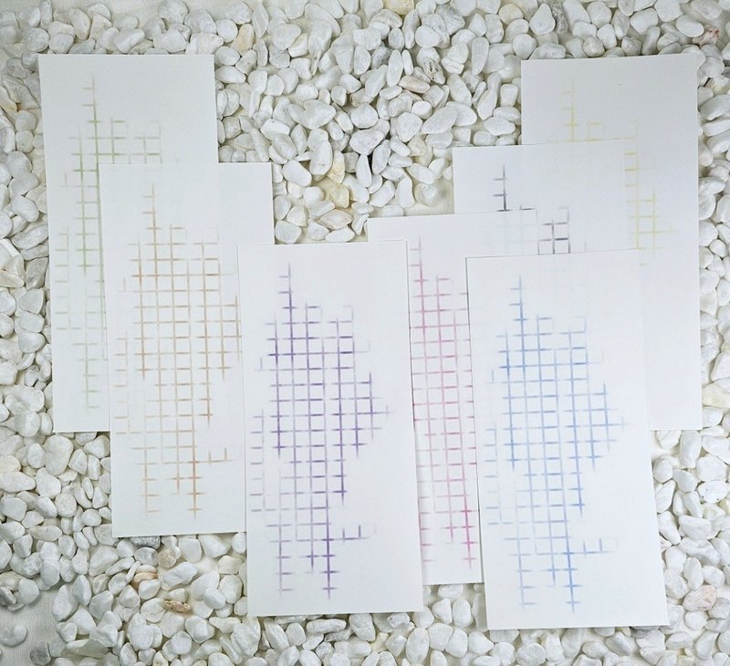 Faint Grid Background Paper - 便條紙/便利貼 - 紙 多色