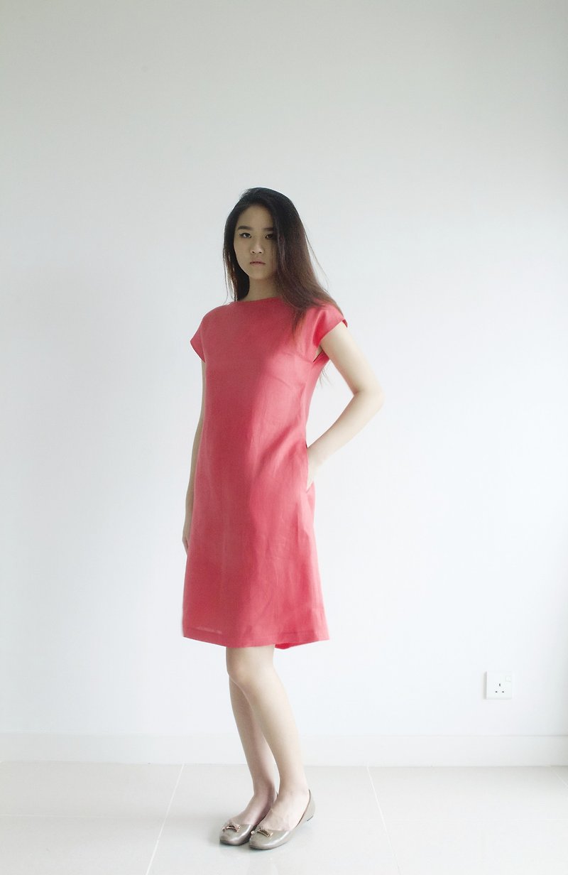 linen dress / linen clothing / linen for women / short dress E 40 D - One Piece Dresses - Linen 