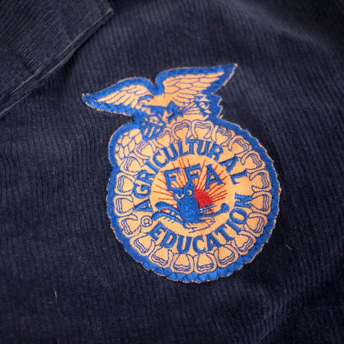 FFAジャケット バッジ  缶バッジ  ピンバッジ  ffa ジャケット FFA農業チームコーデュロイジャケットヴィンテージチェーン電気