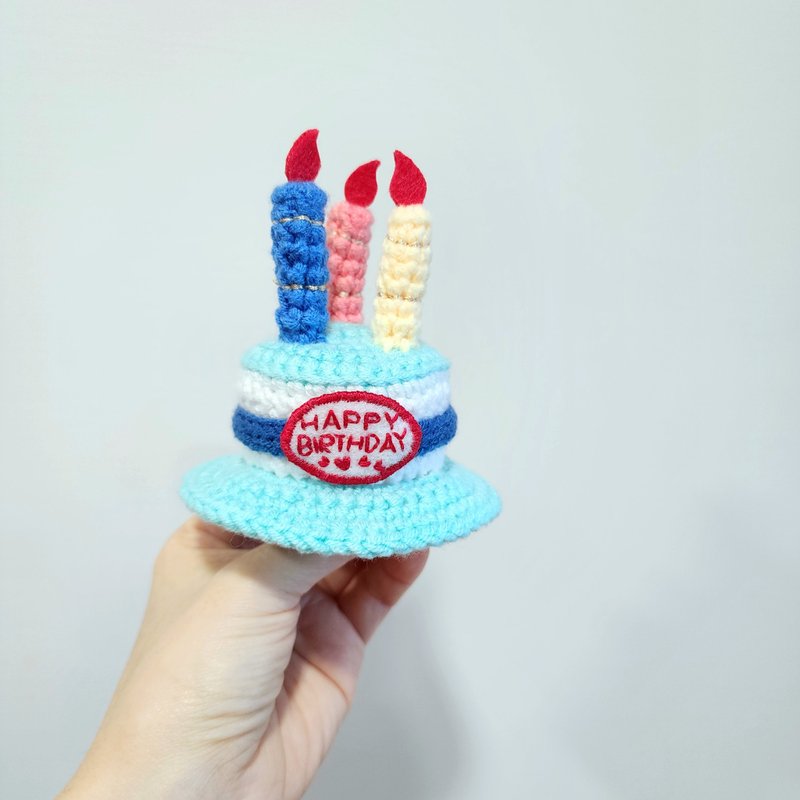 Customized three-dimensional hairpin cute little cake - Hair Accessories - Polyester Blue