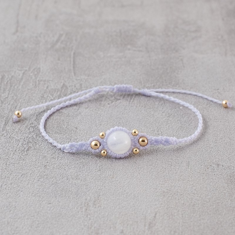 Moonstone macramé bracelet - Bracelets - Polyester 