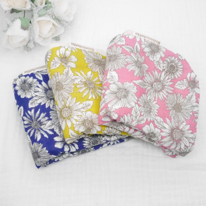 Elegant Flower Fluffy 8-plyGauzeHandkerchief, handmade in Japan, 20x20cm/8×8inch - Handkerchiefs & Pocket Squares - Cotton & Hemp Multicolor