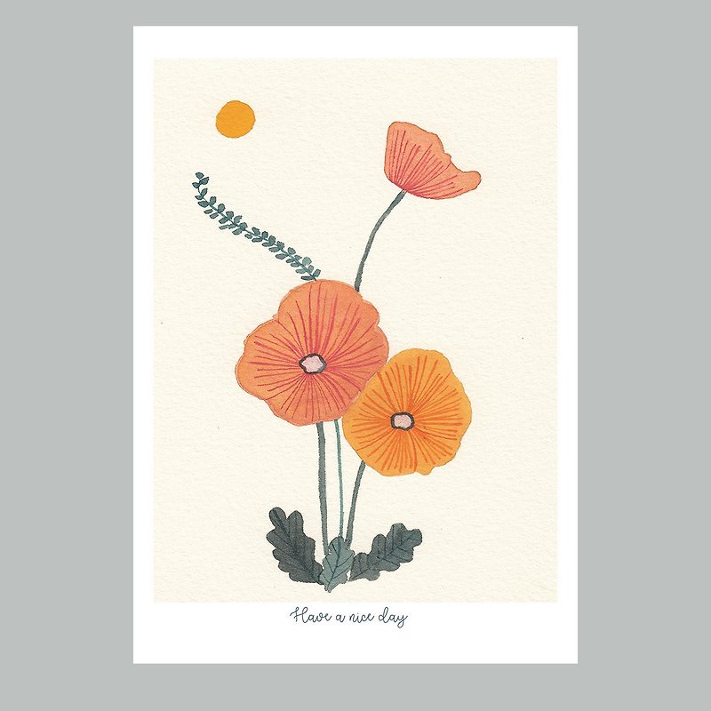 Poppy postcard - การ์ด/โปสการ์ด - กระดาษ 