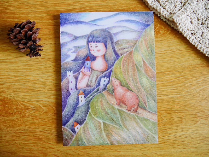 [Healing the Soul Card - A Preliminary Study of the Context] Hand-drawn with colored pencils/A5 postcard/poster - การ์ด/โปสการ์ด - กระดาษ หลากหลายสี