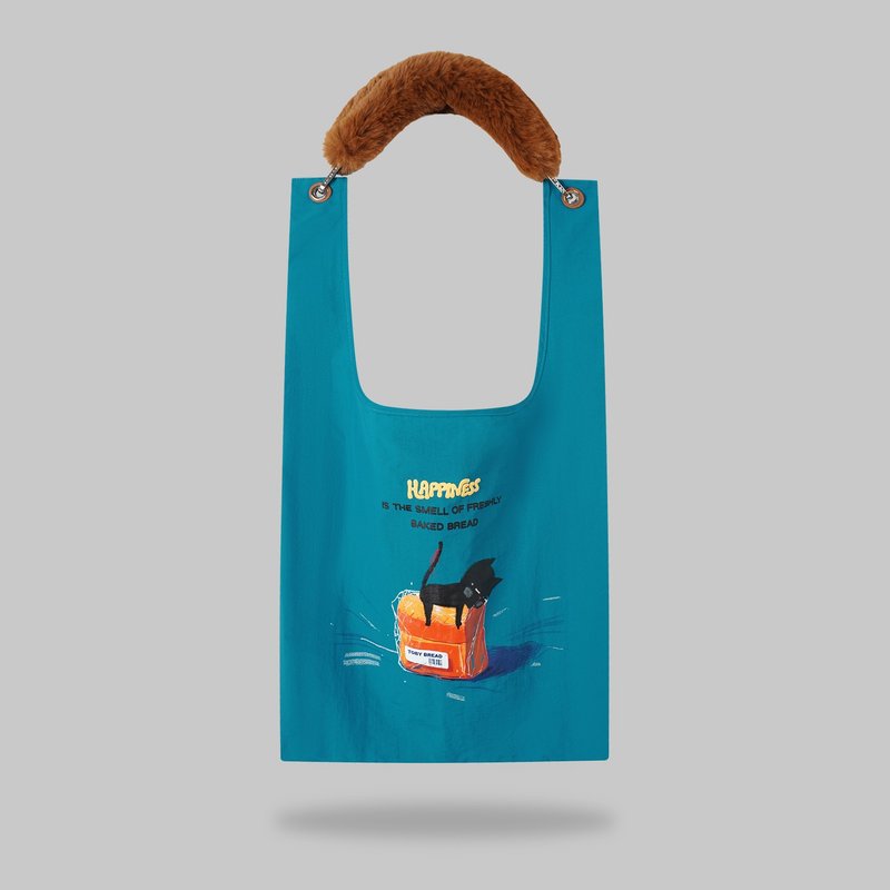 Happy Cat Toby Bag | 配可拆仿毛肩帶 - 側背包/斜背包 - 尼龍 