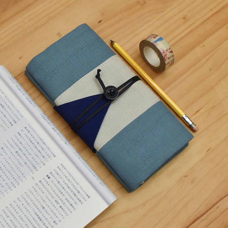 Ultrahard Writer Pen Case Series- Osamu Dazai/Novel Lantern (Lake Blue) - กล่องดินสอ/ถุงดินสอ - ผ้าฝ้าย/ผ้าลินิน สีน้ำเงิน
