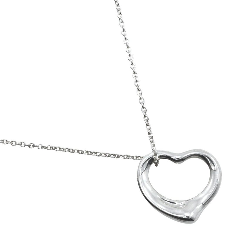 【日本直送】ティファニー TIFFANY&Co. オープンハート ネックレス エルサ・ペレッティ シルバー925 ハート 約2.6g レディース【中古】 - 項鍊 - 銀 銀色