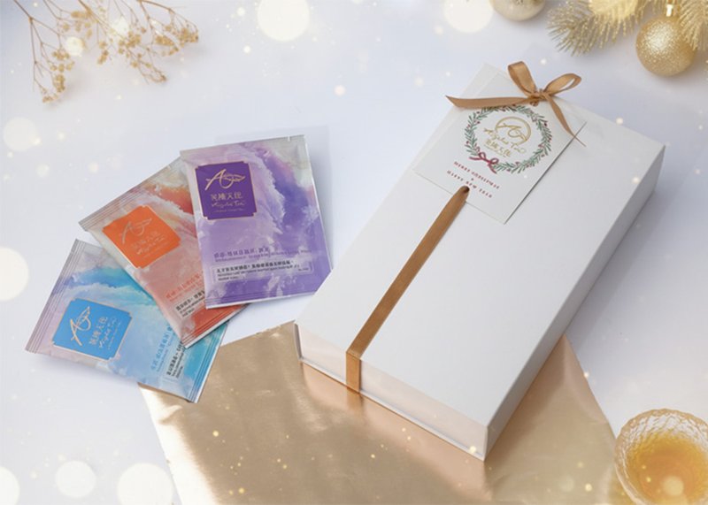 Christmas Platinum Series - Blessing Tea Bag Gift Box | Christmas Gift | Blessing Tea Bag Set | Holiday Present - Tea - Paper 