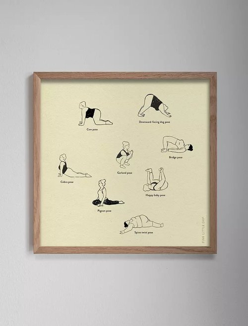 Fine Little Day Elisabeth Dunker - 瑞典藝術家設計海報 YOGA POSTER (40X40cm)