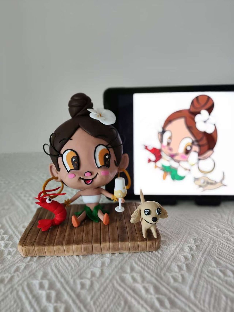 Anime, Animation, Manga, Children's Drawing, Sketching, Hand-drawn, Custom Gifts, Personalized, Figurines, Collectibles - Stuffed Dolls & Figurines - Clay Multicolor