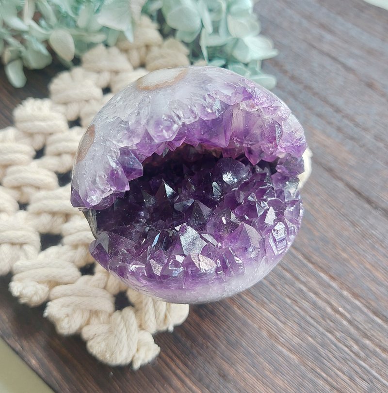 Amethyst 巴西產地 開口笑 紫水晶 天然礦石 原礦 - 擺飾/家飾品 - 其他材質 