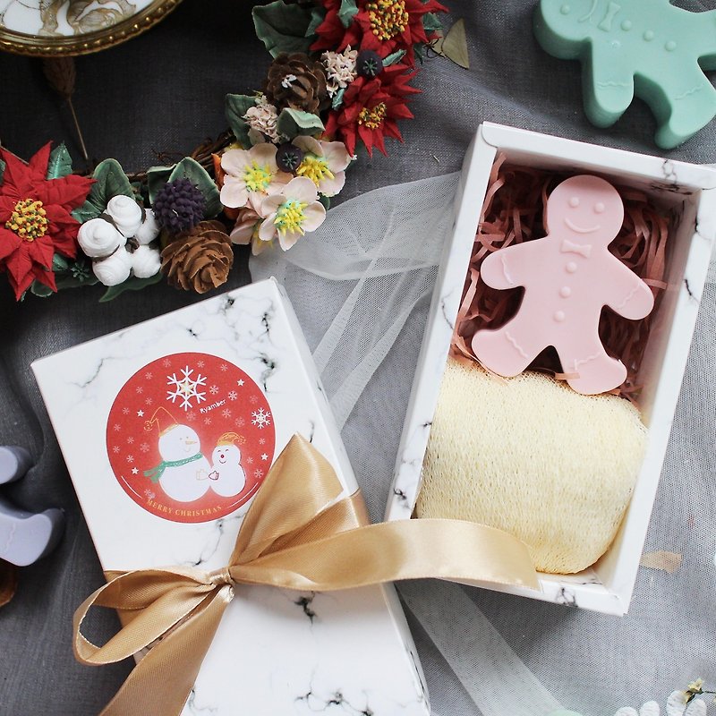 [Leamber] Cute gingerbread man. Wedding small items│handmade soap│exchange gifts│Christmas gifts - ครีมอาบน้ำ - วัสดุอื่นๆ สึชมพู