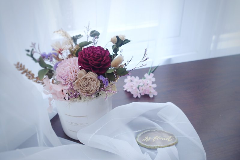[Small table flowers] Opening/celebration/birthday/gift/home/dried flowers - ตกแต่งต้นไม้ - พืช/ดอกไม้ สีแดง