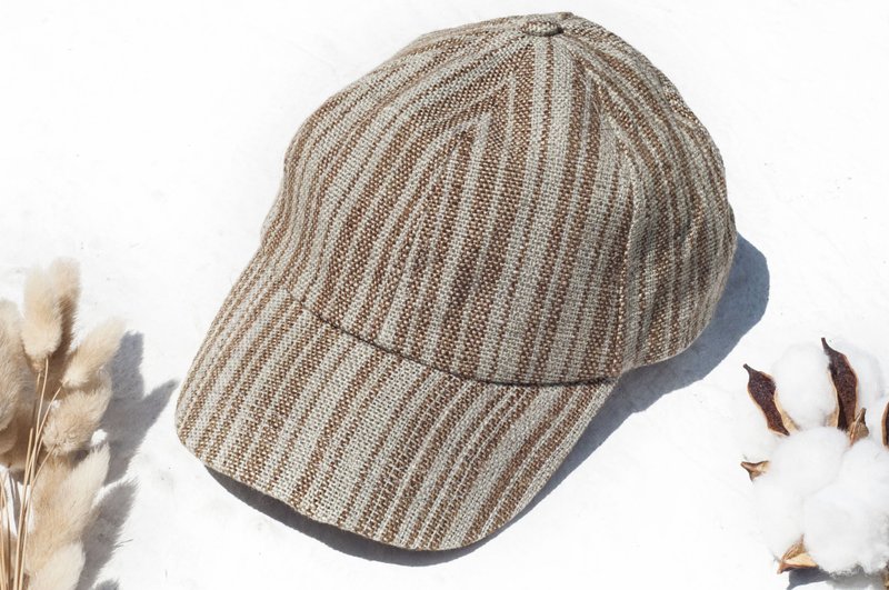 Linen cotton baseball cap hat cap knit cap hat visor cap sports cap by hand - Desert - หมวก - ผ้าฝ้าย/ผ้าลินิน หลากหลายสี