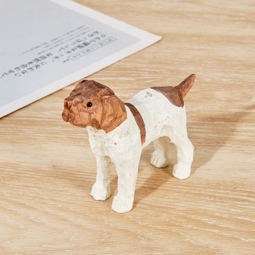 子犬の木彫りの置物 ボナ子犬の木彫り - ショップ Mokuomo 置物 - Pinkoi