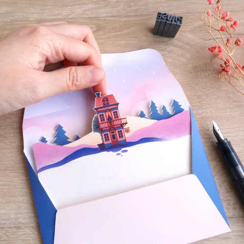 PIN 手感卡片製造所 【Pin】The Pause Inn 風景信紙組 (四入組)
