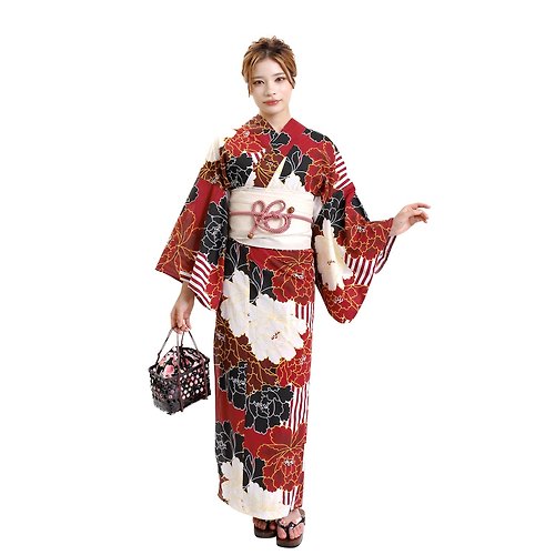 fuukakimono 日本 和服 女性 浴衣 腰封 2件組 F Size x33-06 yukata