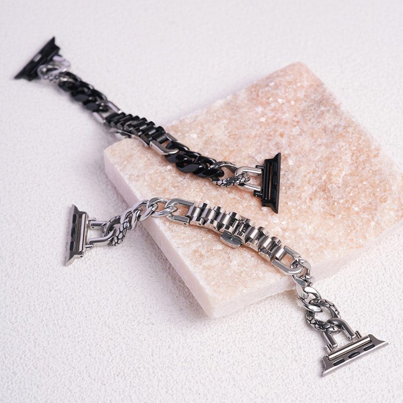 APPLE WATCH - 【Snake pattern】質感ステンレススチール組み合わせバンド - その他 - 金属 