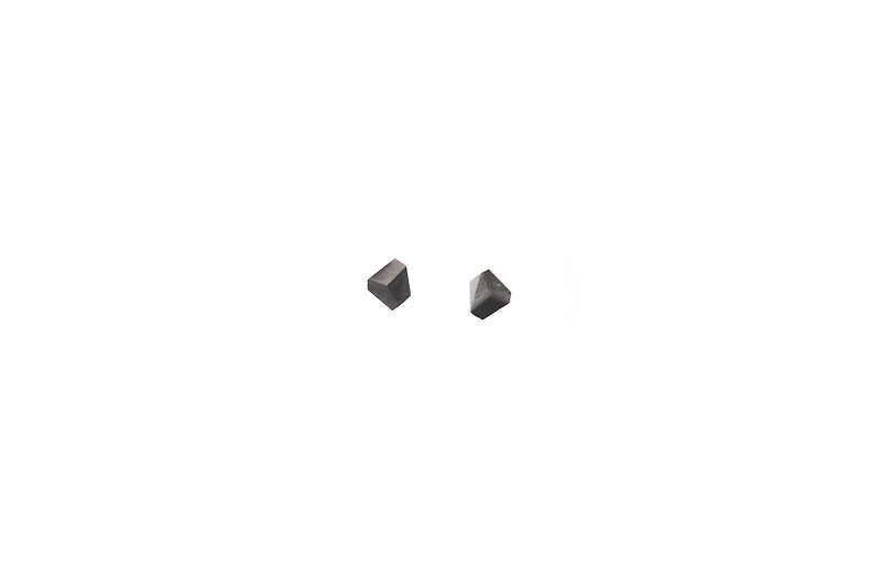 Rock Earrings (Dark Grey) - Earrings & Clip-ons - Cement Black