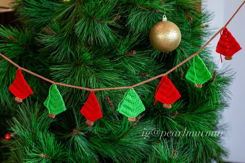 雙色聖誕樹掛旗 - 其他 - 其他材質 