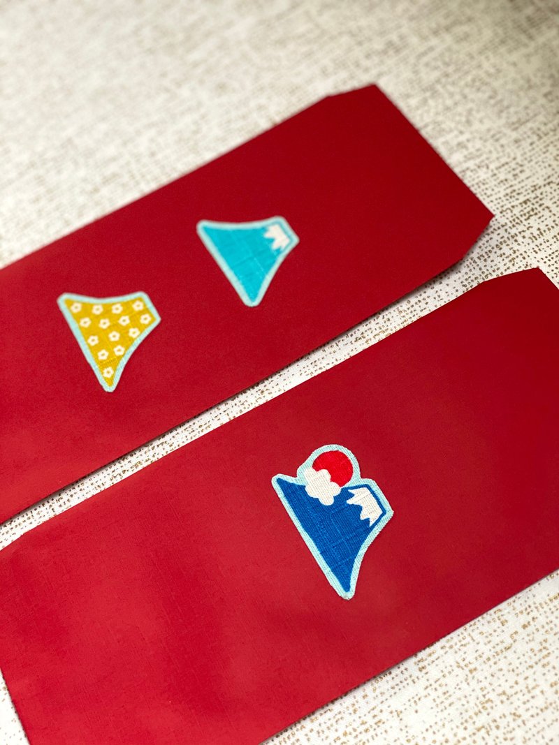 Colorful Mount Fuji // Happiness Free Sticker Red Packet - ถุงอั่งเปา/ตุ้ยเลี้ยง - กระดาษ สีแดง