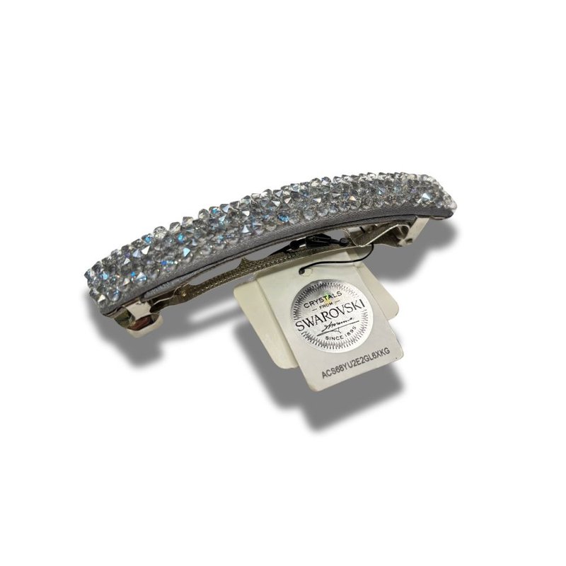 COMPLEX BIZ 彈簧夾系列_灰水晶 - 髮夾/髮圈 - 水晶 多色