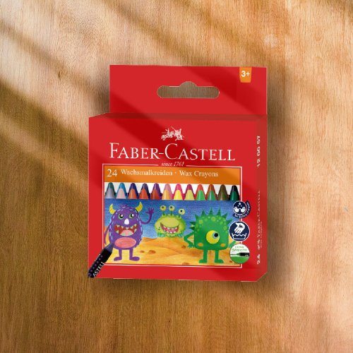 文聚 Faber-Castell 大眼星球無毒蠟筆-24色(原廠正貨)