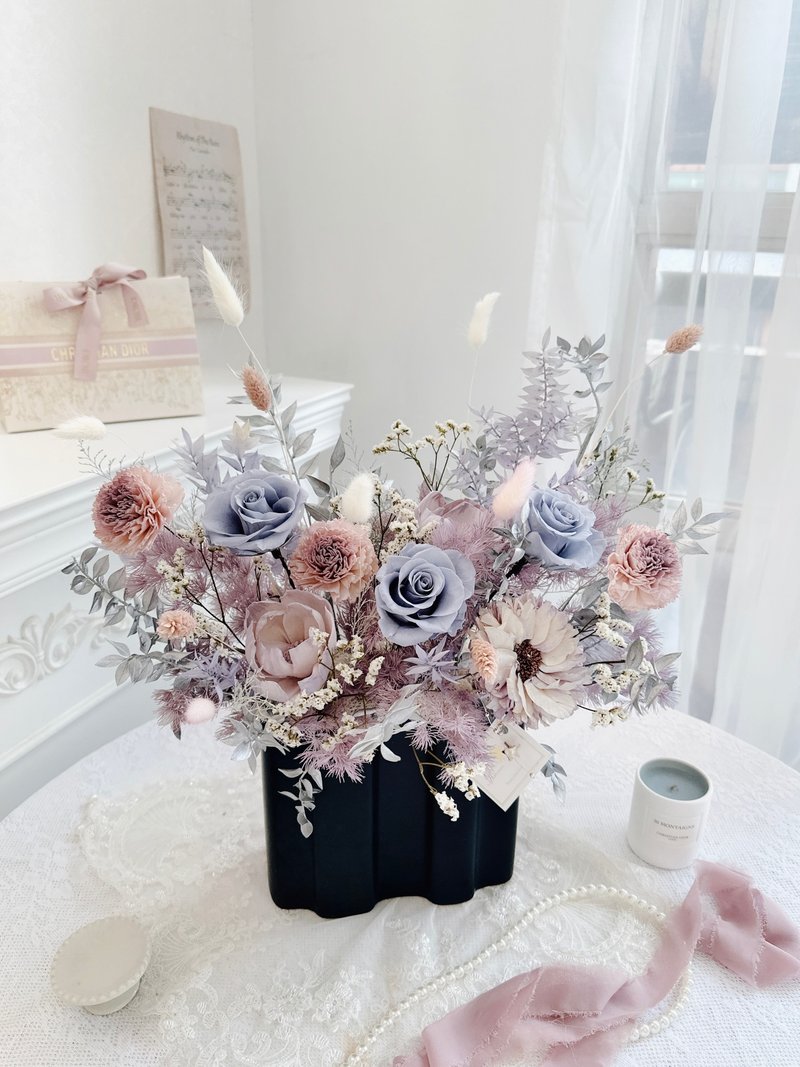 Boutique series of everlasting flower gifts-wisteria - ช่อดอกไม้แห้ง - พืช/ดอกไม้ สีม่วง