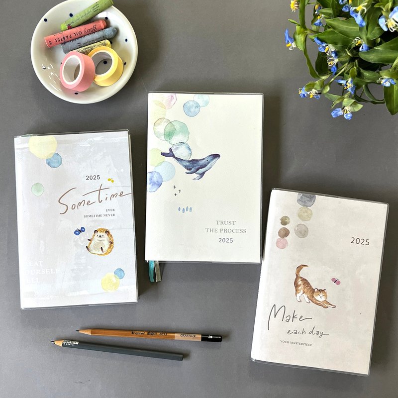 Berg Stationery September 2024~December 2025/32K Rubber New Year’s Eve Booklet with 3 Pictures [Limited Sale] - Notebooks & Journals - Paper Multicolor