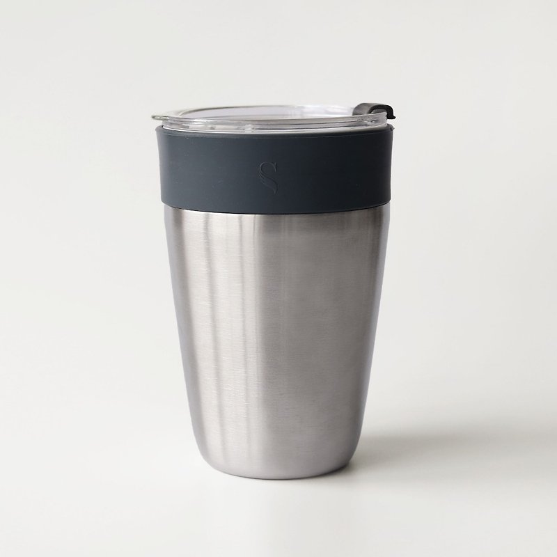 Swanz Swanz Porcelain Core Moving Ceramic Cup-450ml (Stainless Steel) - Mugs - Pottery Silver