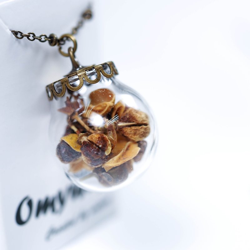 OMYWAY Handmade - Glass Globe Necklace - สร้อยติดคอ - แก้ว ขาว