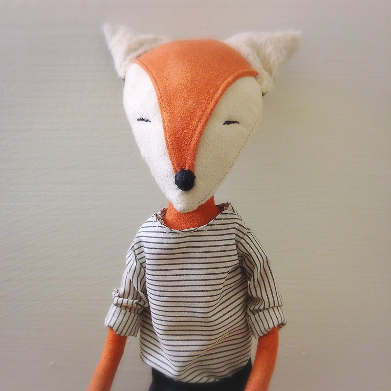 Miss Fox who loves to cook~~ - Stuffed Dolls & Figurines - Cotton & Hemp Orange