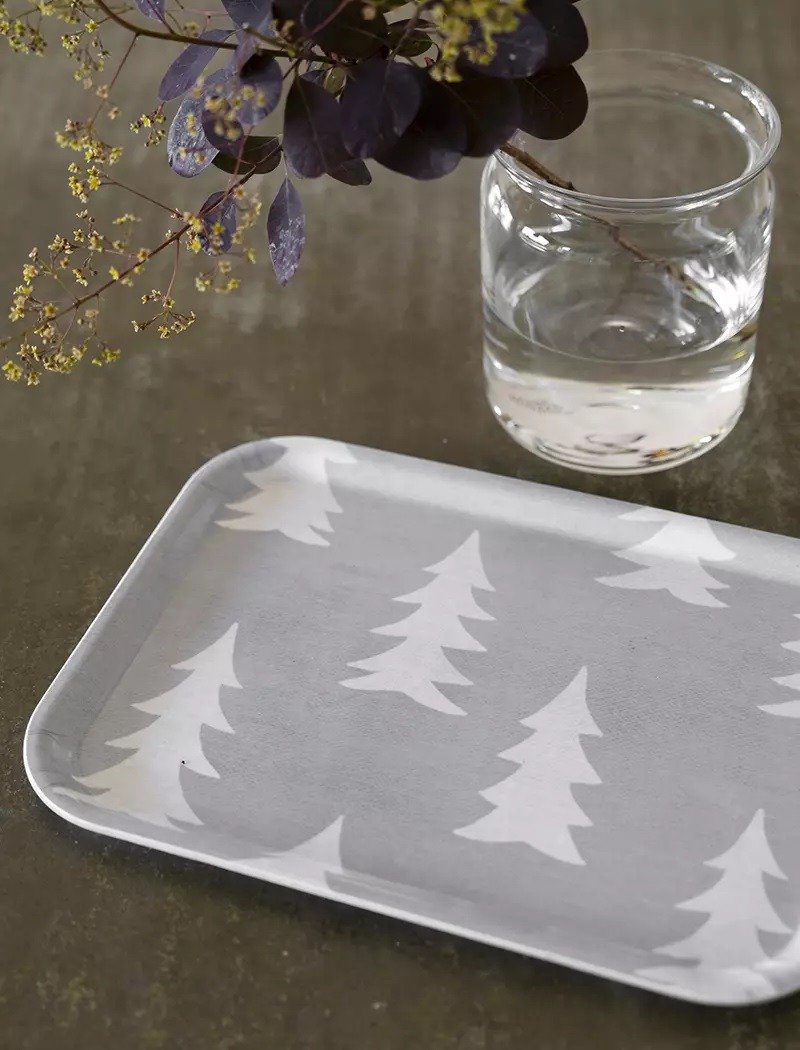 方型托盤- GRAN SMALL TRAY, GREY/WHITE (27 X 20 cm) - 托盤/砧板 - 木頭 灰色
