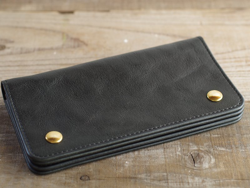 Nume leather long wallet black - Wallets - Genuine Leather Black