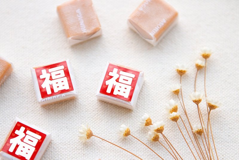 過年糖果 福字牛奶糖(每包100顆) 開春禮品 來店禮 拜拜用品 - 零食/點心 - 新鮮食材 紅色